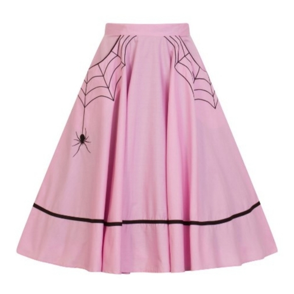 ISO Hell Bunny Little Miss Muffet Spider Web Embroidered Skirt - Pink - XS - Picture 3 of 3